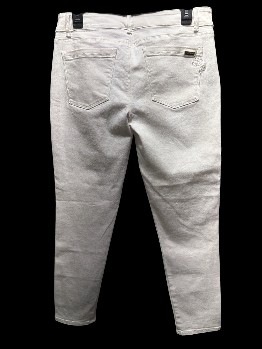 White House Black Market Embroidered White Crop Jeans for Women - Brand: - Picture 2 of 9